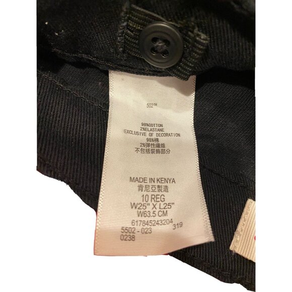 black levis jeans girls size 10 regular preowned In excellent condition denim - Picture 6 of 8